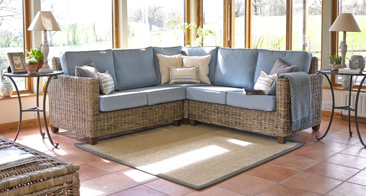 Woven rattan corner sofa - Radnor