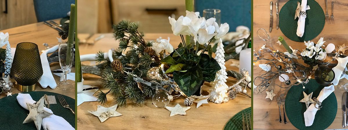 How to decorate a Christmas Table | Holloways